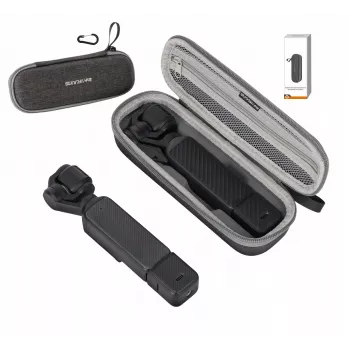 SUNNYLIFE Kietas dėklas su karabinu, skirtas DJI Osmo Pocket 4 / 3 - pilkas