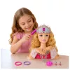 LEAN TOYS Beauty Fashion Stiliaus galva su aksesuarais, šviesiaplaukė, 25 cm, vaikams nuo 3 m.