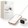 TECH-PROTECT A55 2-in-1 magnetinis MagSafe belaidis įkroviklis 25W Qi2.2 baltas