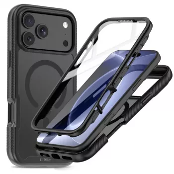 Tech-Protect Defense MagSafe dėklas, skirtas iPhone 17 Pro / 18 Pro, matinė juoda