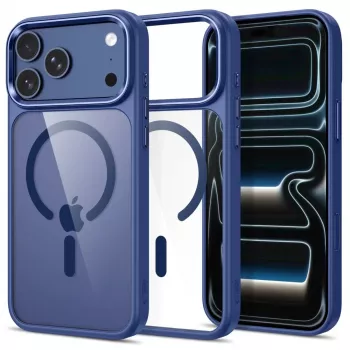 Tech-Protect Magmat MagSafe skaidrus dėklas, skirtas iPhone 17 Pro Max / 18 Pro Max - giliai mėlynas