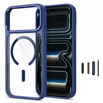 Tech-Protect Magmat MagSafe skaidrus dėklas, skirtas iPhone 17 Pro Max / 18 Pro Max - giliai mėlynas
