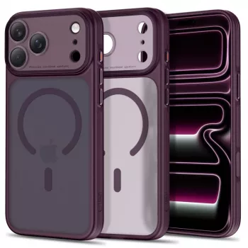TECH-PROTECT MagPrime MagSafe dėklas, skirtas iPhone 17 Pro Max / 18 Pro Max – matinė tamsiai vyšninė