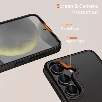 Tech-Protect Magmat dėklas, skirtas Samsung Galaxy S25 Edge, matinė juoda