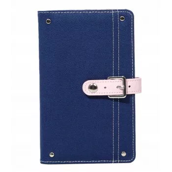 LOVEINSTANT Denim fotoalbumas Fujifilm Instax Mini – talpina 108 nuotraukas, PU odos viršelis, 18 puslapių, mėlynas