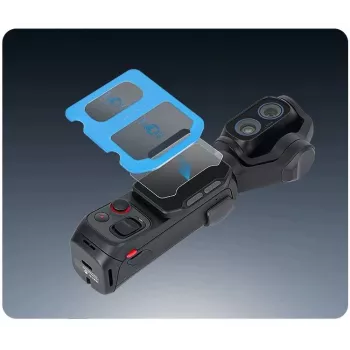SUNNYLIFE 9H grūdinto stiklo ekrano ir objektyvo apsaugos rinkinys, skirtas Insta360 Luna Ultra, su AR danga, 2.5D kraštais ir montavimo priedais