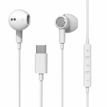 Beline USB-C ausinės su mikrofonu ir nuotolinio valdymo pulteliu, baltos