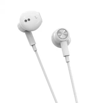 Beline USB-C ausinės su mikrofonu ir nuotolinio valdymo pulteliu, baltos