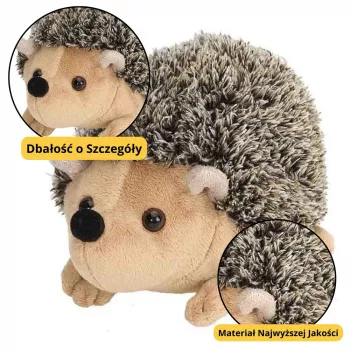 LEAN TOYS Plush Hedgehog Mascot Minkštas Žaislas Rudas 17,5 cm