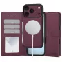 TECH-PROTECT MagSafe piniginė, skirta iPhone 17 Pro Max / 18 Pro Max – Mulberry, RFID apsauga, talpina 3 korteles