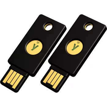 YubiKey 5 NFC saugos raktas 2 vnt. (juoda/auksinė, USB-A ir NFC)