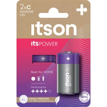 ITSON LR14IPO/2CP šarminės C tipo baterijos (2 vnt., lizdinė pakuotė)