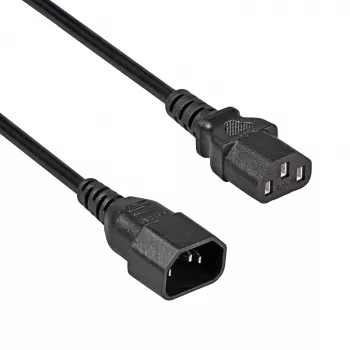Akyga AK-PC-07C 3 m ilgio maitinimo prailginimo laidas, variniai laidininkai, IEC C13–C14, juodas