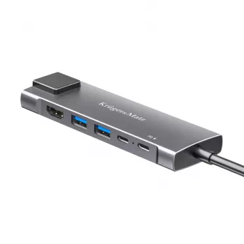 USB-C Hub Multiport Adapter su HDMI 4K, 2x USB 3.0, USB-C Data, 100W PD, Gigabit Ethernet, Space Grey
