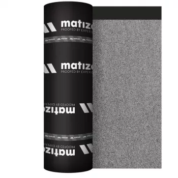 BASE V Underlay Roofing Felt S3.0 S-F 10m2 - SBS modifikuoto bitumo užlydomoji membrana, armuota stiklo pluoštu, smėliuota danga, 3 mm, 1 m x 10 m rulonas, juoda/pilka