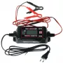 MW Power MW-SC4E 12V 4A automatinis 4 pakopų akumuliatoriaus įkroviklis švino rūgšties AGM GEL MF baterijoms 10-120Ah su LED indikatoriais, krokodilo spaustukais, EU kištuku
