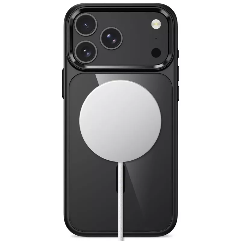 Tech-Protect Magmat MagSafe permatomas dėklas, skirtas iPhone 17 Pro Max / 18 Pro Max – juodas