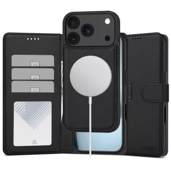 Tech-Protect MagSafe piniginė, skirta iPhone 17 Pro Max / 18 Pro Max, matinė juoda