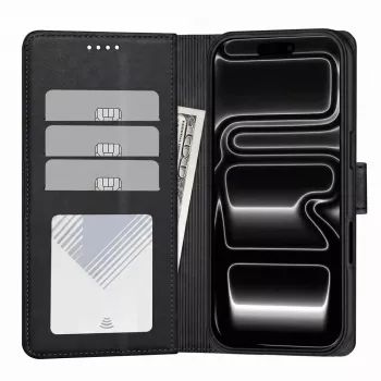 Tech-Protect MagSafe piniginė, skirta iPhone 17 Pro Max / 18 Pro Max, matinė juoda