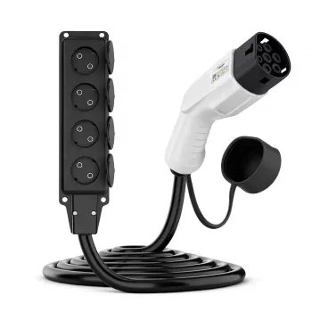 AKYGA AK-SC-E27 V2L adapteris iš Type 2 į 4x Schuko 16A 3m