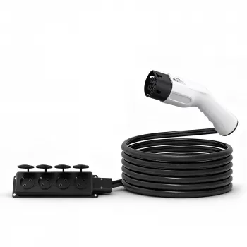 AKYGA AK-SC-E27 V2L adapteris iš Type 2 į 4x Schuko 16A 3m