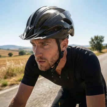 Vayox Kask Speed LED šalmas, blizgiai juodas, M dydis (54-58 cm)