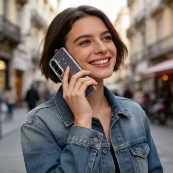 Tech-Protect FlexAir dėklas, skirtas Samsung Galaxy A57 5G - permatomas su blizgučiais