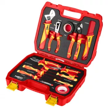 NEO TOOLS 13 dalių elektriko įrankių rinkinys dėkle, VDE 1000V izoliuotas, CrV plienas