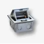 BACHMANN Mini Countertop Box 3M – stalinis modulinis dėklas standartiniams lizdams 22,5x45 mm (45x45 mm), pakreipiamas dangtis, baltas
