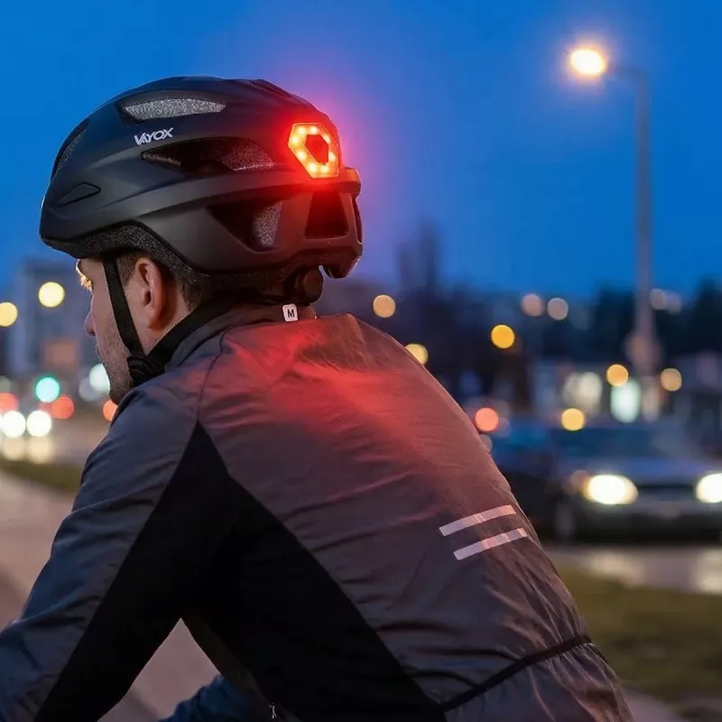 Kask Active LED šalmas, matinė juoda, dydis L VA0424BML Vayox