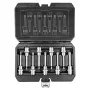 NEO TOOLS Torx galvutės su antgaliu 100 mm, 9 dalių rinkinys