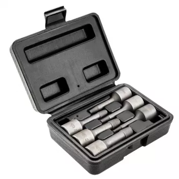 NEO TOOLS 6 dalių varžtų ištraukimo rinkinys, chromo-vanadžio plienas, kairioji spiralė, kvadratinis kotas, skirtas nutrūkusių varžtų šalinimui, dydžiai #1-#6 (M3-M25)