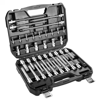 NEO TOOLS 38 dalių 1/2 colio Torx lizdinių antgalių rinkinys