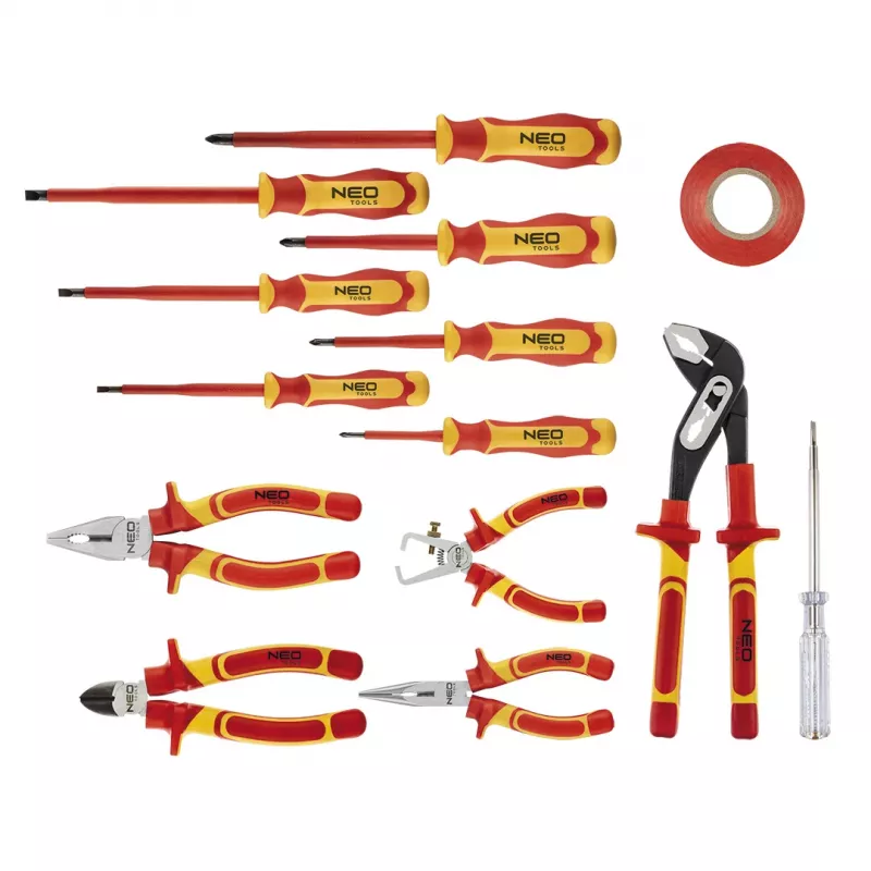 NEO TOOLS 1000V replių ir atsuktuvų rinkinys, 13 vnt.