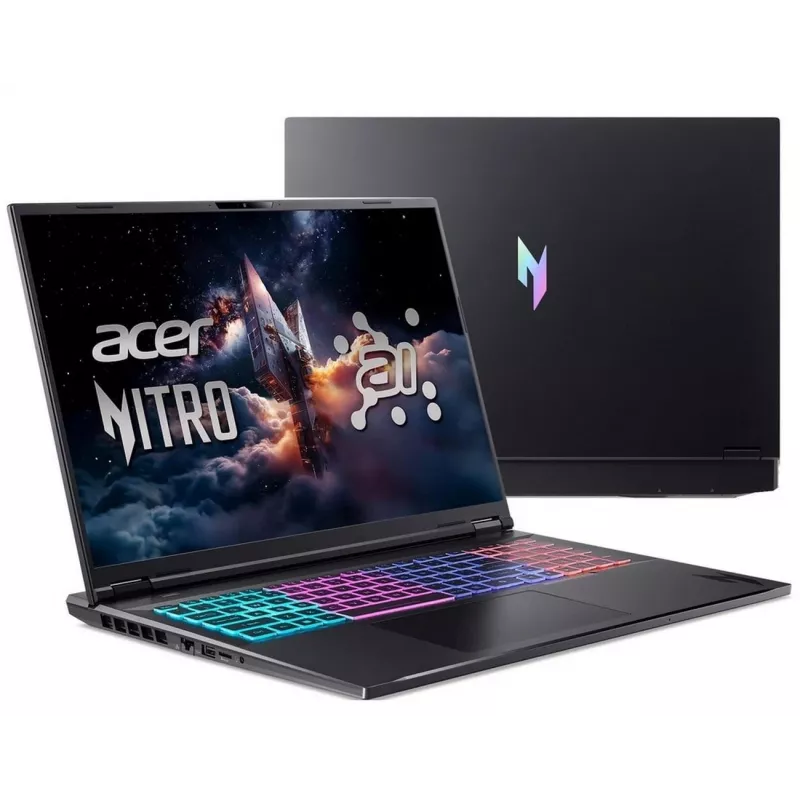 Acer Nitro 16 AI žaidimų nešiojamasis kompiuteris - AMD Ryzen AI 9 365, 16 colių WQXGA 165Hz, 32GB DDR5, 2TB SSD, RTX 5070 Ti, Windows 11 Pro