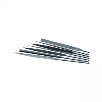 NO NAME S.89266 Tiksliųjų adatinių dildžių rinkinys RPJ-8, 8 vnt., 160 mm, pjūvis 2, didelio anglinio plieno