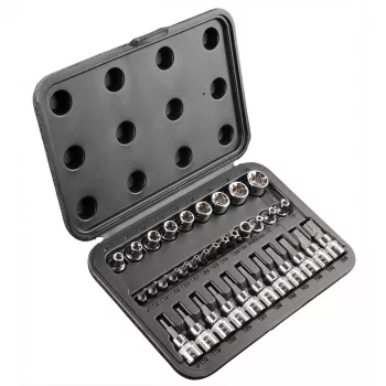 NEO TOOLS 3/8 colio Torx ir Torx Security antgalių rinkinys, 34 vnt.