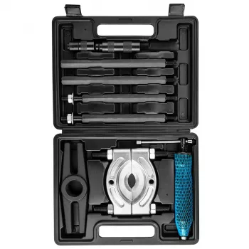 NEO TOOLS hidraulinis 3-žandų ištraukiklis 10 tonų su rankiniu siurbliu, 250 mm tarpas, chromo-vanadžio žandai, dėklas (TOP-11-847)