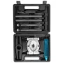 NEO TOOLS hidraulinis 3-žandų ištraukiklis 10 tonų su rankiniu siurbliu, 250 mm tarpas, chromo-vanadžio žandai, dėklas (TOP-11-847)
