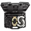 NEO TOOLS Spyruoklių suspaudimo rinkinys su keičiamais nasrais | 3 poros (65-212 mm) | 1500 kg porai | CrV plienas | Dėklas su formine įduba | TOP-11-797