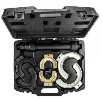 NEO TOOLS Spyruoklių suspaudimo rinkinys su keičiamais nasrais | 3 poros (65-212 mm) | 1500 kg porai | CrV plienas | Dėklas su formine įduba | TOP-11-797