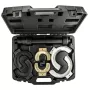 NEO TOOLS Spyruoklių suspaudimo rinkinys su keičiamais nasrais | 3 poros (65-212 mm) | 1500 kg porai | CrV plienas | Dėklas su formine įduba | TOP-11-797