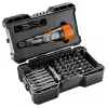 NEO TOOLS 04-200 USB-C 3,6 V belaidis atsuktuvas su 10 antgalių ir plastikiniu dėklu