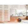 NEO TOOLS 90-068 pramoninis elektrinis ventiliatorinis šildytuvas 3kW, 2 šilumos režimai, IPX4 atsparus vandens purslams, reguliuojamas termostatas, nešiojamas