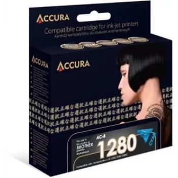Accura suderinama cyan rašalo kasetė Brother LC1280XLC/LC1240XLC/LC1220XLC (didelės išeigos, 1200 puslapių)