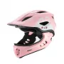ROCKBROS TT-32001 Rabbit vaikiškas transformuojamas dviračio šalmas su nuimamu smakro apsaugu, S dydis (48-52 cm), rožinis