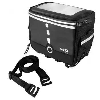 NEO TOOLS Bike Bag 1,5 L juodas, vandeniui atsparus rėmo krepšys su atšvaito logotipu