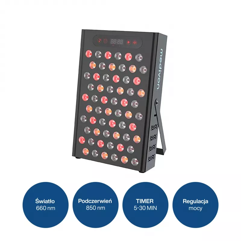 MEDIVON Lumera LED šviesos terapijos panelė, raudona ir infraraudonoji šviesa, 120 LED, 630–1060 nm