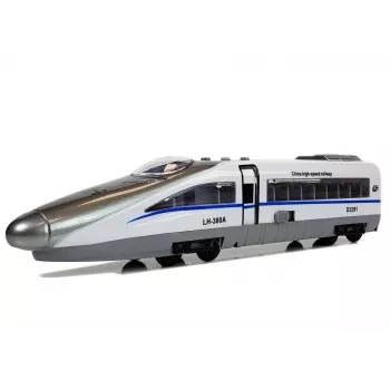 LEAN TOYS Pendolino spyruoklinis traukinys baltas su garsu ir šviesomis
