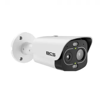 BCS šiluminė ir optinė IP kamera BCS-L-TIP242FR3L3-THT-Ai1(0403) – 256x192 šiluminė, 2MP matomo vaizdo, AI gaisro aptikimas, IP67, PoE